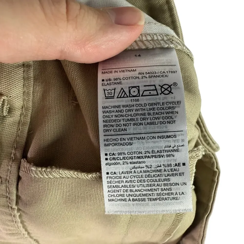 Old Navy NWT Set of 2 Girl's 14 Tan Khaki & Bermuda Chino Shorts 100% Cotton